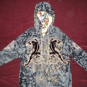 Christian Audigier "Jaguar Multi Satin" Men's Hoodie